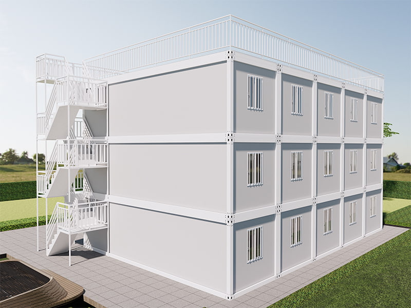 Rychle sestavená kontejnerová místnost ve Vietnamu Homestay Building