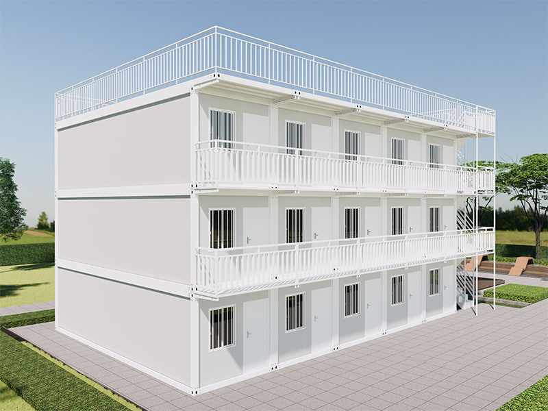 Rychle sestavená kontejnerová místnost ve Vietnamu Homestay Building