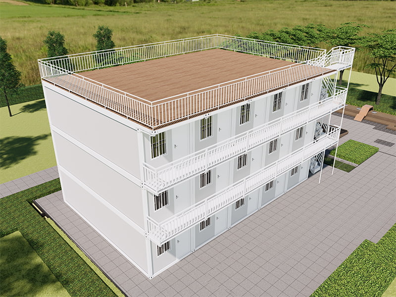 Rychle sestavená kontejnerová místnost ve Vietnamu Homestay Building