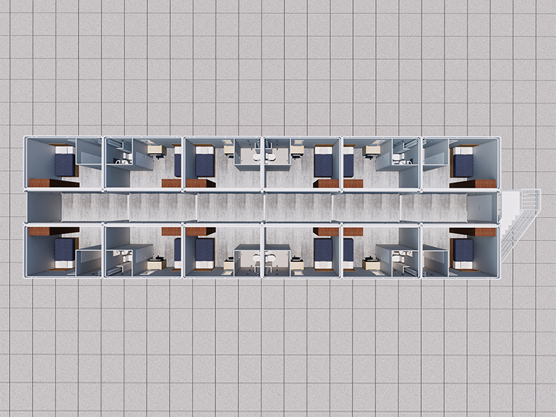 Korejská zaměstnanecká ubytovna Quick Shared Container Room