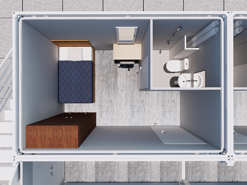Korejská zaměstnanecká ubytovna Quick Shared Container Room